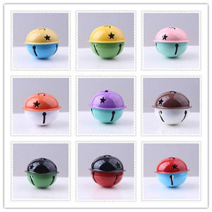 Campanas de Navidad multicolor de 40mm, cascabeles de cascabel DIY para Festival, decoraciones para fiesta en casa, fabricación de joyas, cascabeles de perro - Product Image 3