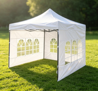 Carpa de Exhibición Personalizada de Fábrica, 3x3m, Plegable, Impermeable, con Estructura de Hierro y 3 Paredes Laterales Completas