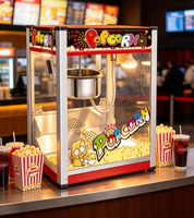 Máquina de Palomitas de Maíz Automática Comercial Nueva de Fábrica, Profesional e Industrial, Capacidad de 8 oz, Fácil de Limpiar, para Restaurante