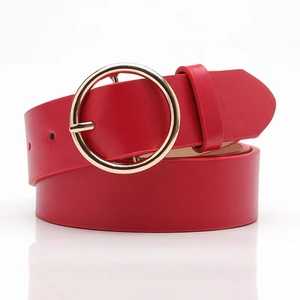 Cintos femininos populares fivela redonda, casual, simples, versátil, acessórios para calças de brim, feminino - Product Image 4