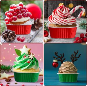 Moule à cupcakes jetable en aluminium, plateau de cuisson 300 ml/10 oz, carré, avec couvercle en plastique de qualité alimentaire, procédé blister - Product Image 4
