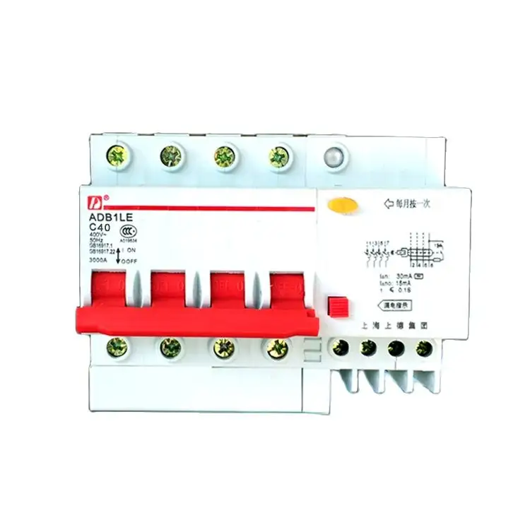 AD Group en cuatro fases cuatro hilos 4P 40A Disyuntor de fuga de tipo C protector de interruptor