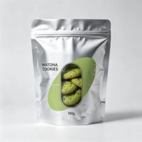 Sachets refermables écologiques en aluminium métallisé, anti-odeur, avec fermeture éclair, pour l'emballage de biscuits, de collations et d'aliments