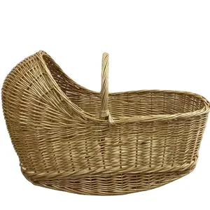 Automatic shaking wicker moses basket New style Pure handmade cradle Sleeping basket