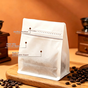 ถุงกาแฟแบบตั้งได้ ผลิตจากกระดาษฝ้าย มีซิปล็อค 8 ด้าน กันน้ำ สำหรับบรรจุอาหาร เช่น ถั่ว มีสินค้าพร้อมส่ง - Product Image 2