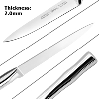 Couteau Santoku universel de 5 pouces (25 cm), manche creux en acier inoxydable 3Cr13, tranchant, compatible lave-vaisselle, expédition sous 3 jours