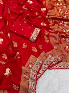 Sari de créateur Pure Khadi Dol La avec bordures Kanchi, élégant, traditionnel, pour femmes indiennes, tenue de fête, protection solaire, séchage rapide, tissé à la main - Product Image 6