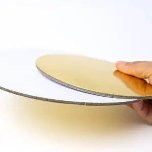 食品级金色圆形纸板蛋糕底板圆形蛋糕圈，用于蛋糕装饰