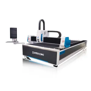 Máquina de corte a laser CNC de fibra de aço inoxidável para chapa de alumínio e chapa de carbono 1500W 2000W 3000W