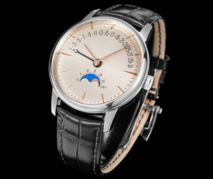 High End Fashion Multifunctional Waterproof Stainless Steel Case Black Genuine Leather Strap Unisex <b>Watch</b> Casual <b>Watch</b> - Product Image 3