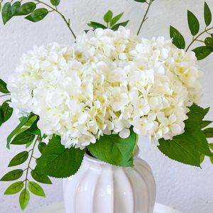 Số Lượng Lớn Thấp Moq Thực Tế Bất Cảm Ứng 3D In Lụa Duy Nhất Tú Cầu Nhân Tạo Hoa Với Màu Xanh Lá Cây Lá Cho Đám Cưới Đảng Trang Trí Nội Thất - Product Image 2