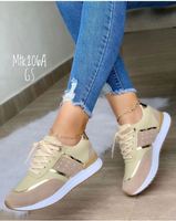 Nouvelles Baskets pour Femmes Taille Plus Européenne et Américaine, Épaisse Semelle Sport et Loisir, Lacets Avant, Chaussures de Sport Individuelles à la Mode