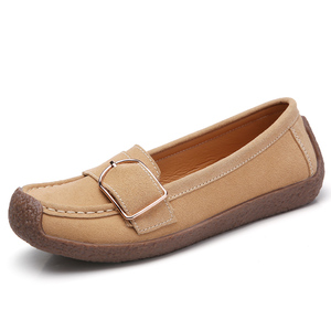 Scarpe Casual da <span class=keywords><strong>Donna</strong></span> in Pelle Scamosciata Antiscivolo Taglia 35-42 Rosso Beige Grigio Blu <span class=keywords><strong>Nero</strong></span> Cinque Colori <span class=keywords><strong>Mocassini</strong></span> Slip-on - Product Image 2