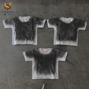 เสื้อยืดผ้าฝ้าย100% คอกลมสำหรับผู้ชายเสื้อยืดพิมพ์ลาย DTG ผ้าคอตตอนซักด้วยกรด - Product Image 1