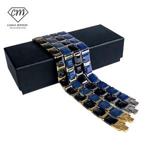 Pulsera de Cerámica con Energía Magnética Cuántica de Tungsteno y Hematita Azul Unisex para la Salud - Product Image 6