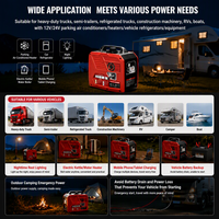 1600W 24V DC Benzin-Generator 1800W Spitzenleistung LKW-Standgenerator mit Auto-Start-Stopp-Funktion