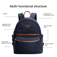 Sac à dos de luxe Gerannur pour femme, design tendance, durable, imperméable, fermeture éclair, polyester, 18L, pour affaires, voyages, sac à dos portable pour la journée