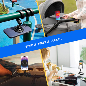 Support de téléphone réglable Support de téléphone magnétique flexible pour iPhone 15 <span class=keywords><strong>14</strong></span> 13 12 Série Mag Poussettes de vélos de table de chevet - Product Image 3