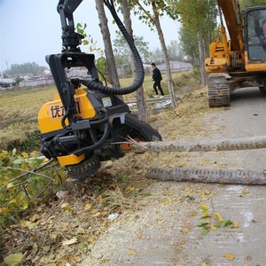 Nouvelle condition entièrement automatique hydraulique coupe-arbre scie Machine pelle électrique <span class=keywords><strong>pince</strong></span> d'exploitation forestière <span class=keywords><strong>pour</strong></span> le travail du bois grue à bois - Product Image 4