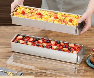 Stampo <span class=keywords><strong>Rettangolare</strong></span> Regolabile <span class=keywords><strong>per</strong></span> Tiramisù, Teglia Riutilizzabile Sicura <span class=keywords><strong>per</strong></span> Forno e Microonde - Product Image 2