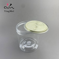 Bouteille en plastique vide de 450 ml avec couvercle à languette, transparente, pour boissons gazeuses, en PET, en promotion