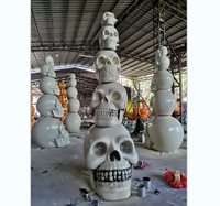 Décorations géantes en résine et fibre de verre : Casse-noisette de Noël, Soldat, Citrouille d'Halloween, Clown – Têtes interchangeables