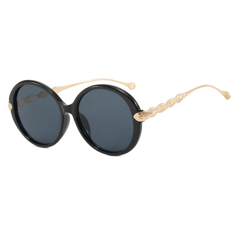 Wholesale Round Sunglasses 2024 Fashion UV-Proof Sunglasses Women's Artsy Retro Glasses