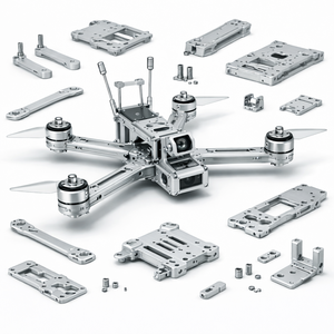 مصنع صيني لتصنيع قطع الطائرات بتقنية التصنيع بالتحكم الرقمي بالحاسوب، خدمات معالجة المعادن لقطع الطائرات بدون طيار - Product Image 1
