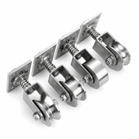 Roulette pivotante à ressort en acier inoxydable 304 pour porte de garage, poulie de levage, rouleau de rail de portail coulissant, usage intensif