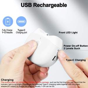 Cortaúñas eléctrico con luz LED y 2 velocidades con almacenamiento de restos de uñas, recortador de uñas de seguridad recargable por USB - Product Image 2