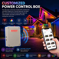 Luz LED de Punto para Exteriores Gouly, Resistente al Agua IP68, UCS7604 RGBW, Iluminación Permanente para Aleros con Efecto de Persecución de Color