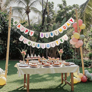 Vente en gros personnalisé joyeux anniversaire bannière imprimable garçons fille anniversaire décor fête célébration bannière occasions spéciales décoration - Product Image 3