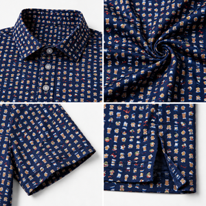 Polo con Estampado Novedoso Azul Marino para Hombre, Ropa Casual de Golf para Resort, Manga Corta, de Secado Rápido, Disponible al por Mayor, Stock Disponible para Verano - Product Image 5