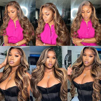 Perruque Lace Front 13x4 en Cheveux Humains Vierges 100% Naturels, Longue, Brun Clair, Dentelle Transparente HD, Bonnet Petit/Grand, Base Sans Colle