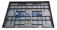 Plateau de stockage hygiénique en plastique moulé sous pression Aispak Industrial, 4 voies, Euro, simple face, recyclable, personnalisable