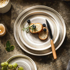 Bán Buôn Bền Nhà Hàng Sang Trọng Đồ Đá Gốm Bữa Ăn Tối Tấm Set Đồ Ăn Sứ Bữa Ăn Tối Bộ Đồ Ăn 13 Bộ - Product Image 3