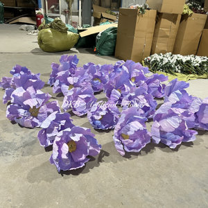 DKB fábrica a granel al por mayor de alta calidad <span class=keywords><strong>flores</strong></span> falsas gigantes tamaño personalizado grandes <span class=keywords><strong>flores</strong></span> gigantes de organza - Product Image 5