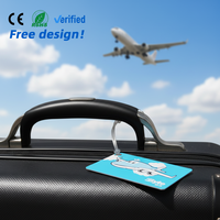 Promotion Fabricant : Étiquette de Bagage Double Couche en PVC Imperméable, Impression Offset, Pelliculage, Estampage Or, Étiquette Standard pour Bagages