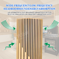 Piège acoustique moderne à basse fréquence Diffuseur de son en bois domestique Solution de conception graphique de piège de basse d'angle pour une utilisation dans un hôtel de gymnastique