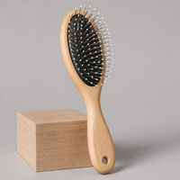 Peigne de toilettage pour animaux YAOYUE, manche ergonomique en bois de hêtre, peigne à picots en acier inoxydable pour chien et chat, pour la perte de poils et le démêlage