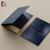 Porte-documents A3/A4 personnalisé avec logo de la marque Fangda, deux pochettes, dossier de documents, reliure de prospectus, impression sur papier couché