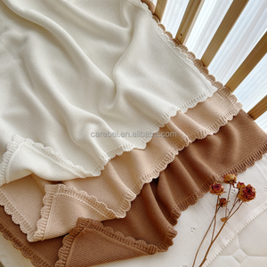 بطانية قطنية للأطفال بطانيات محيكة 80x x x مكتنزة مختلفة الألوان كروشيه أنيق لحديثي الولادة يتلقي حضانة - Product Image 5