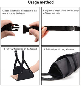 Reposapiés portátil, accesorios <span class=keywords><strong>de</strong></span> <span class=keywords><strong>viaje</strong></span>, hamaca <span class=keywords><strong>para</strong></span> pies dorados - Product Image 3