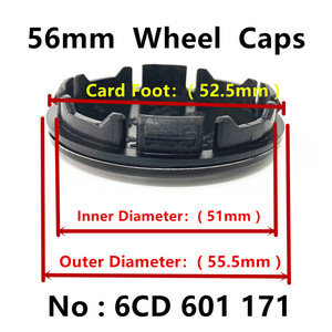 Tapas de Centro de Rueda de Coche de 55mm, 56mm, 65mm, 70mm, 76mm para VW Jetta MK5 <span class=keywords><strong>Golf</strong></span> Passat Estilo 3B7601171 - Product Image 5