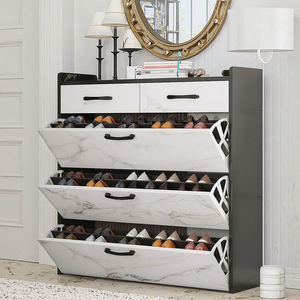 Hiện đại bằng gỗ Giày Giá tủ phòng khách đồ nội thất lối vào lưu trữ mỏng tiết kiệm không gian tổ chức đa chức năng kệ - Product Image 3