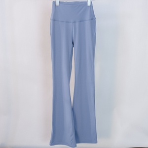 Women's High Waist <b>Bell</b> Bottom Pants Tight Gym Nylon Spandex Full Length Flare Leggings Pants - Product Image 4