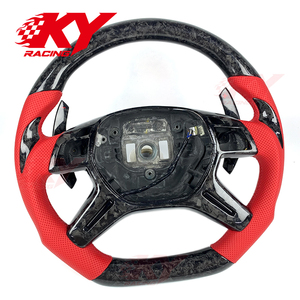 Volant en cuir personnalisé avec fibre de carbone pour Mercedes Benz G63 W463 G65 ML63 G350 G500 G550 W166 Classe G AMG - Product Image 2