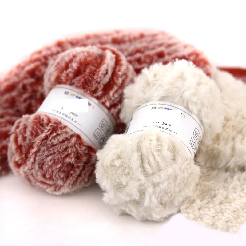 Bán buôn 100% polyester 0.65nm lông Crochet Fluffy sợi cho khăn