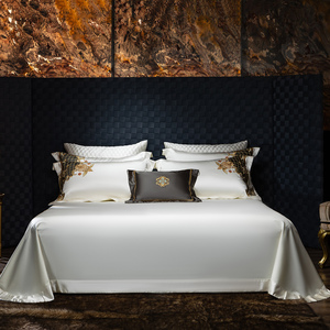 Sunny Textile Venta al por Mayor Nuevo Juego de Ropa de Cama de Cuatro Piezas de Brocado de Alta Precisión <span class=keywords><strong>100</strong></span>% Algodón de Fibra Larga - Product Image 4