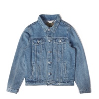 Veste en jean bleu vintage de haute qualité 2025 avec logo personnalisé, 100% coton, coupe-vent pour homme, vente en gros OEM, toile